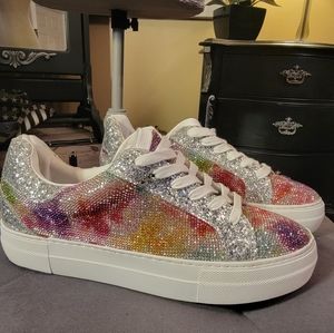 Betsey Johnson rhinestone sneakers size 8.5